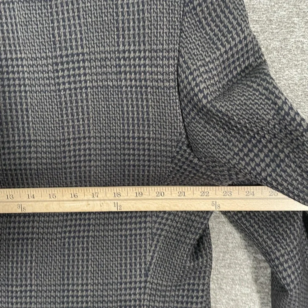 Giorgio Armani Blazer Mens 44 Gray Glen Plaid Wool Sport Coat Jacket Made Italy